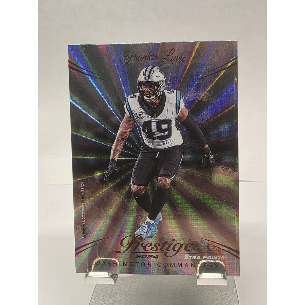 2024 Panini Prestige - Frankie Luvu #43 Xtra Points Sunburst